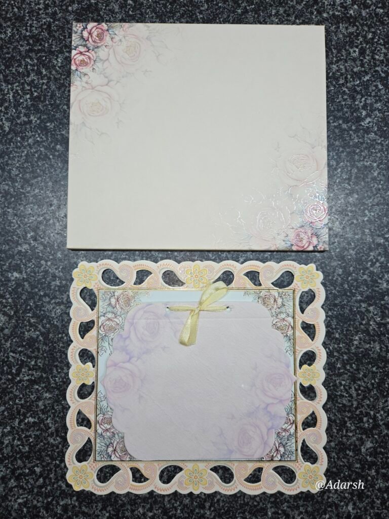 Laser-Cut Floral Wedding Invitation Card