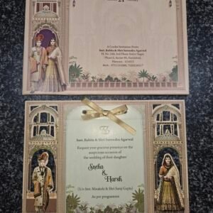 Traditional Royal Palace Theme Window Pull-Out Invitation Card