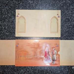 Traditional Dulha-Dulhan Window Sliding Wedding Invitation Card