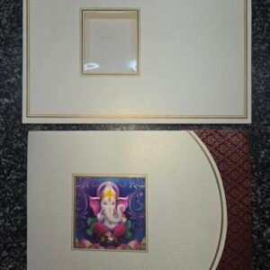 3D Ganesha Window-Cut Wedding Invitation Card