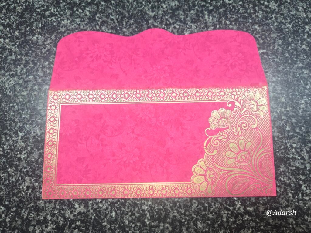 Rani Pink Craft with Gold Foil Shagun Envelope
