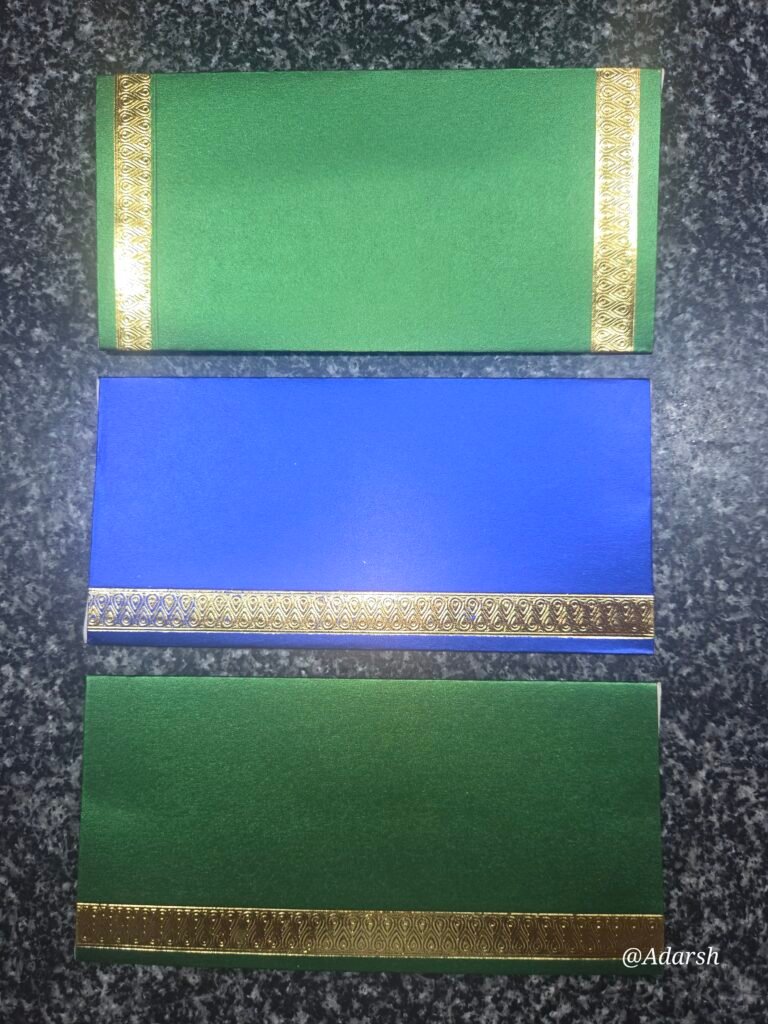 Gilded-Border Metallic Shagun Envelopes