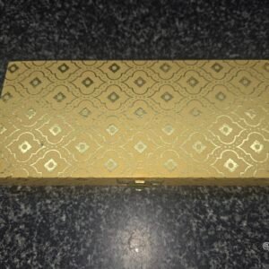 Gold-On-Gold Brocade Texture Print Shagun Box